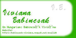 viviana babincsak business card
